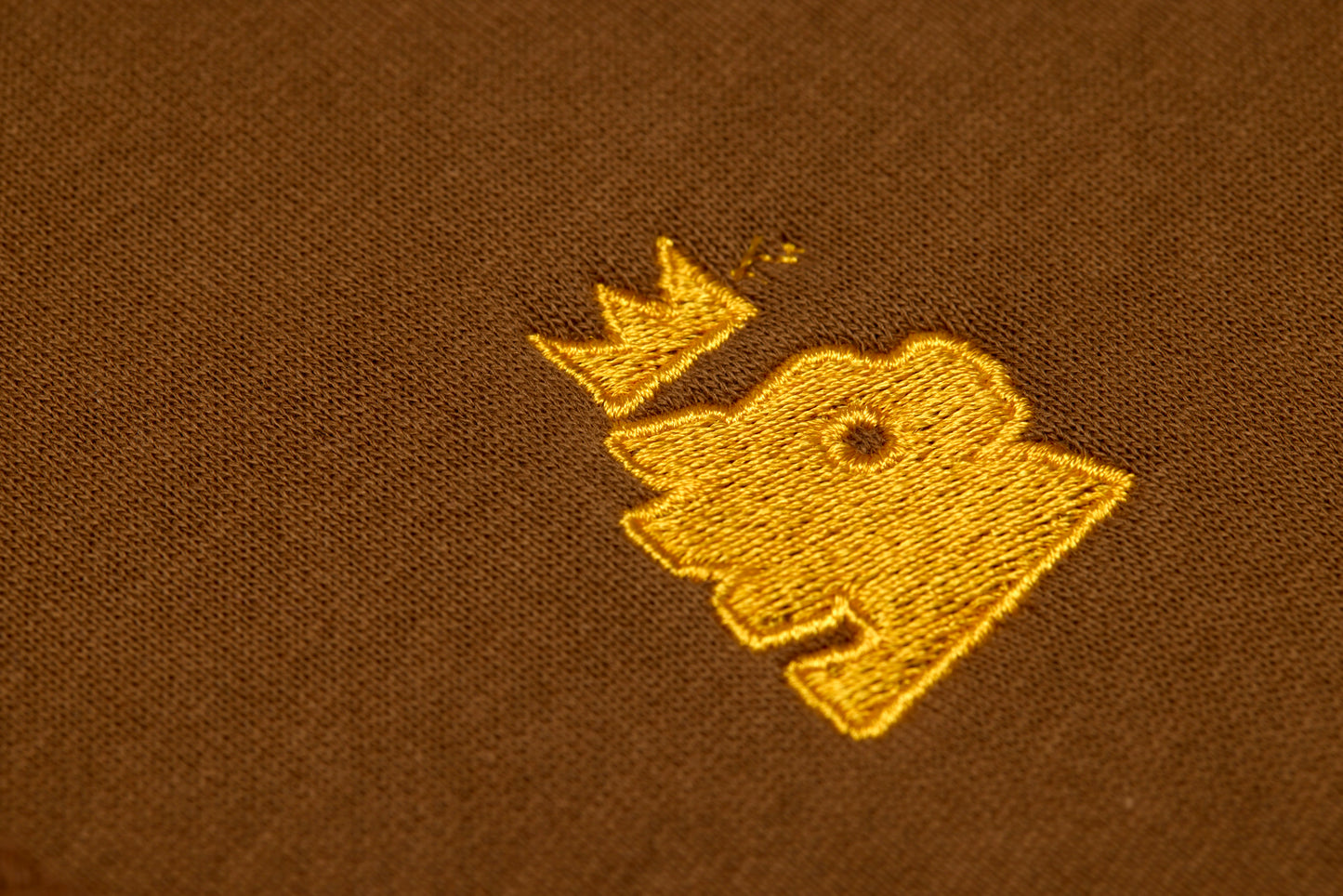Ochre Embroidered Emblem Hoodie